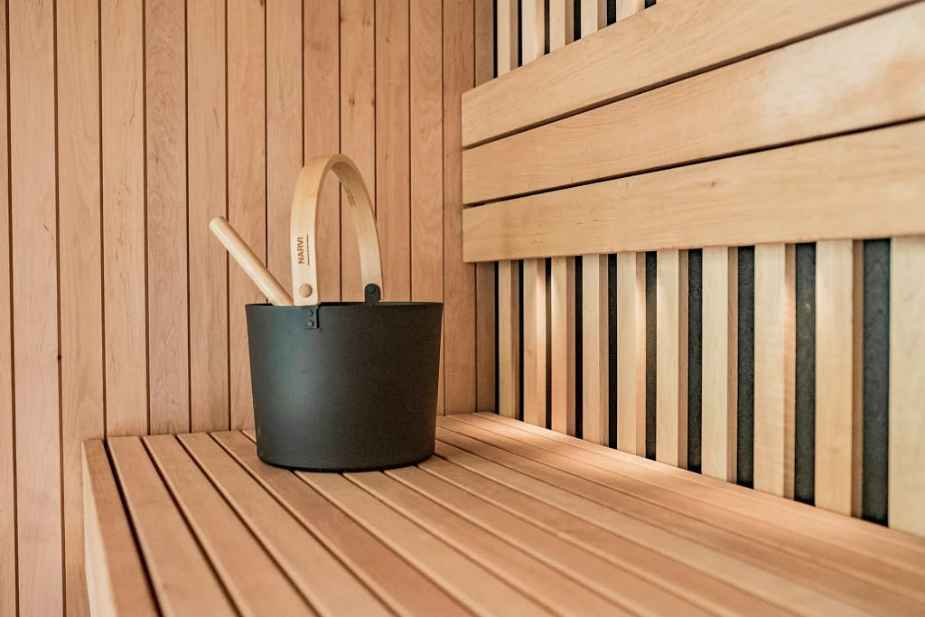 Infrared Sauna and Villa Wellness 5 Infrared sauna: detail of a light wood sauna