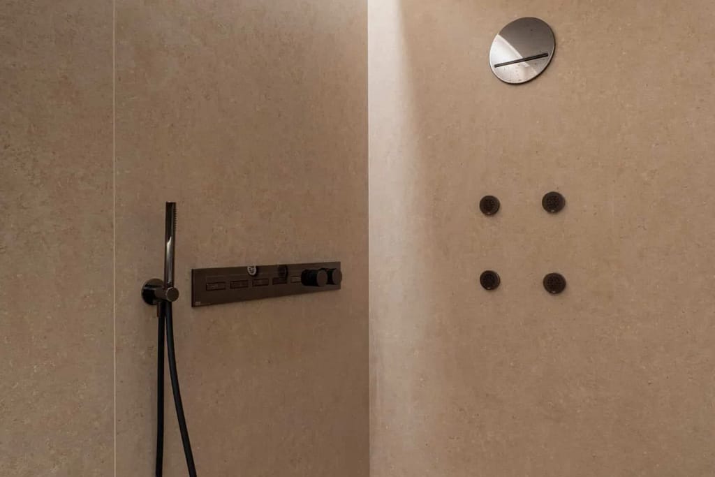 Luxury Bathroom — Spa and Wellness 3 Luxury bathroom: shower with recessed head and jets