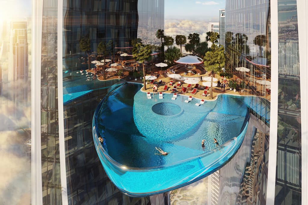 Safa Two — Torre de GRISOGONO sulla Sheikh Zayed Road, Dubai 17 Safa Two: la sky pool tra le due torri
