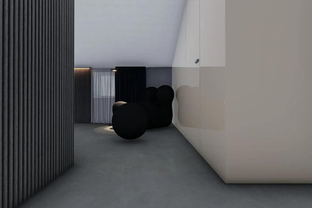 Sleep Technology and Recovery 6 Sleep technology: a minimal bedroom between light and shadow