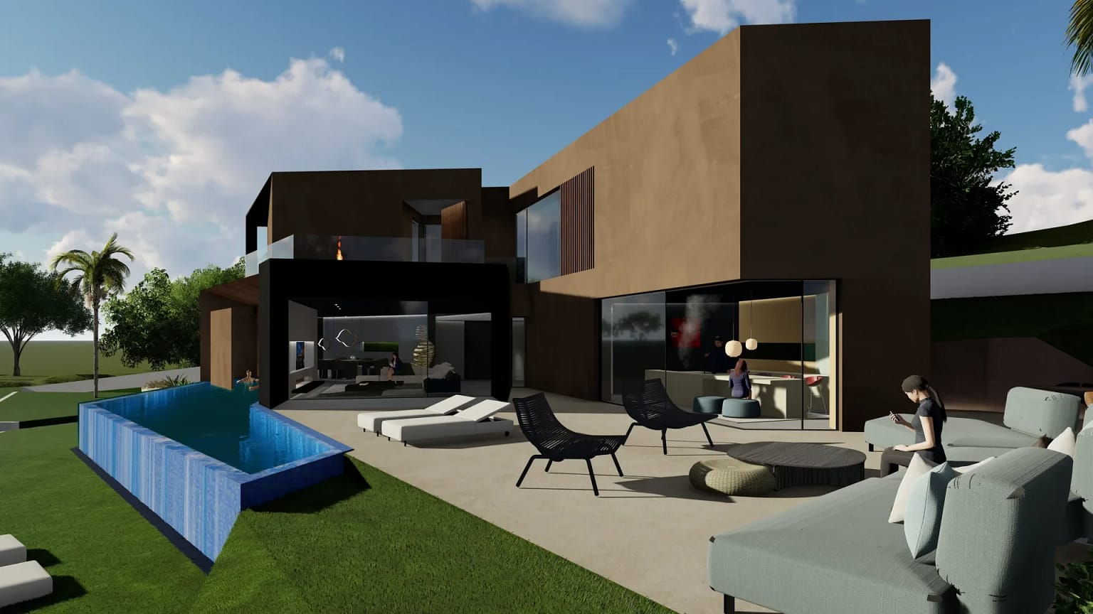 Iron Villa — A Contemporary Villa Design for Dubai 2 Iron Villa — outdoor living