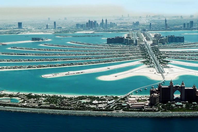 Immobili a Dubai 22 Prezzi delle ville a Dubai: la Palm Jumeirah vista dall’alto