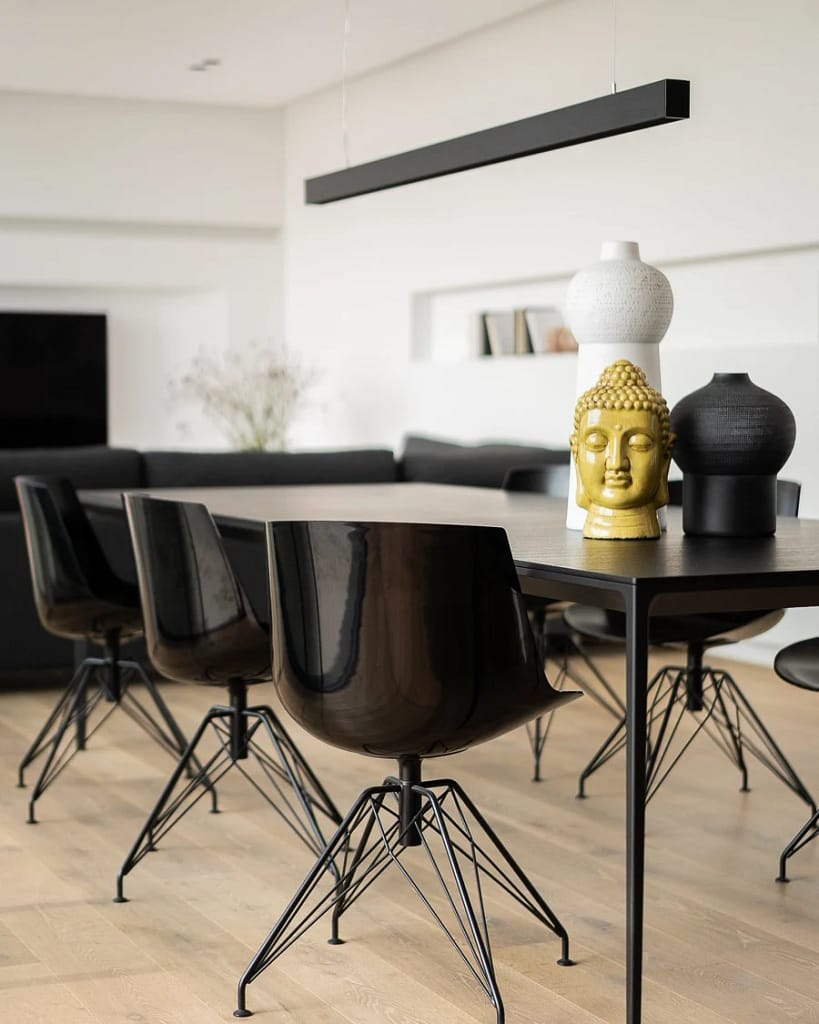 Illuminazione di design 16 Illuminazione di design: lampadario Occhio sopra il tavolo da pranzo di MD Home