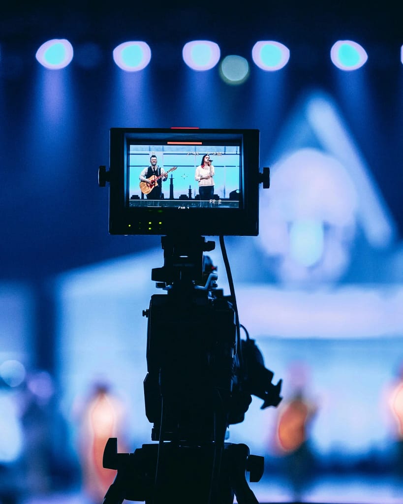 Private Villa Events and Concierge 5 Private villa events: camera monitor filming the show (illustrative photo)