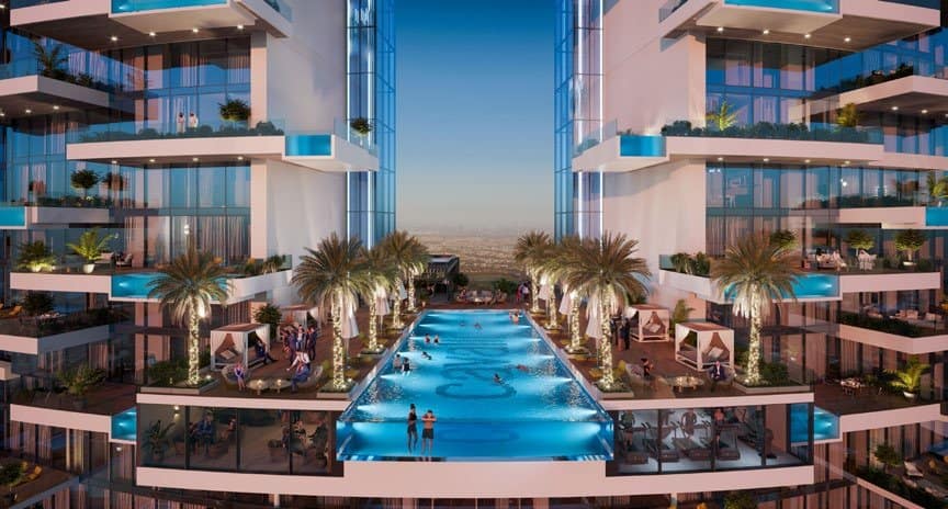 DAMAC-Hills-Luanda-rooftop-pool DAMAC Hills Luanda — Appartamenti Tower A